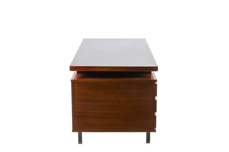 Pierre Guariche, Bureau en acajou et métal laqué, années 1960 LS61131725R