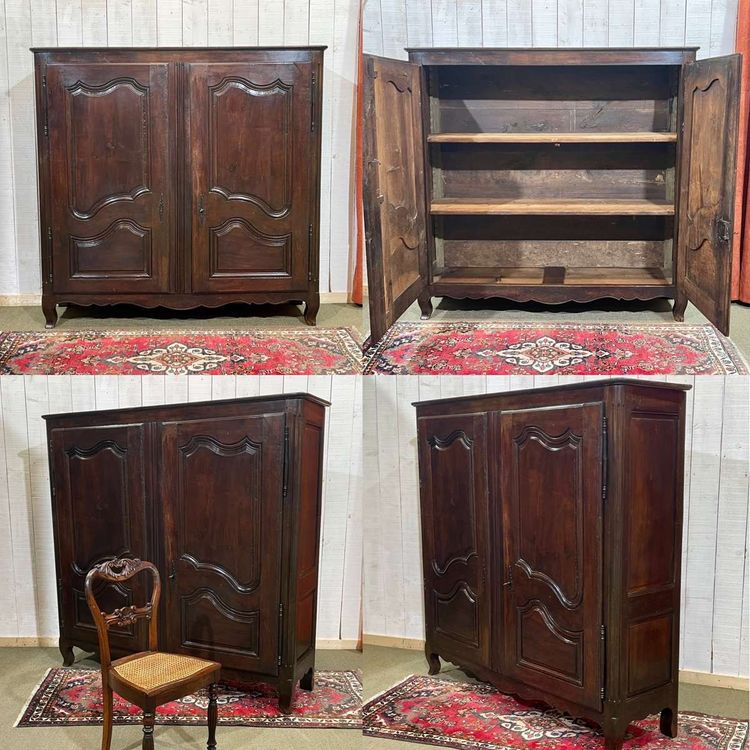 Low Louis XV style cupboard in 19th century walnut