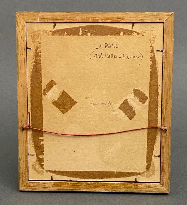 Dessin par Josef Woldemar Keller-Kühne éléphants XXe Le bébé