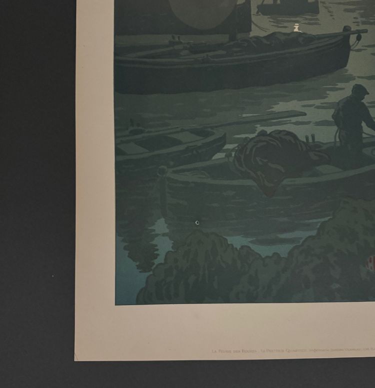 Lithographie par Henri Rivière Le Premier Quartier
