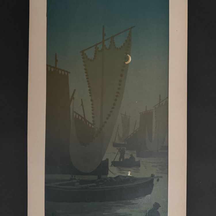 Lithographie par Henri Rivière Le Premier Quartier