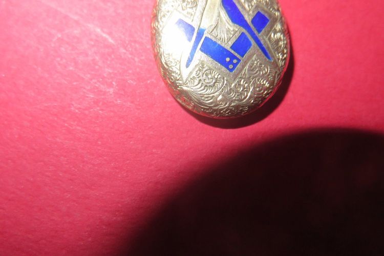 Masonic medallion in gold, 19th century.
