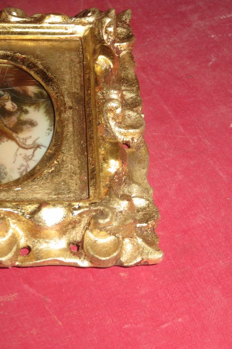 Scena romantica, miniatura del XIX secolo.