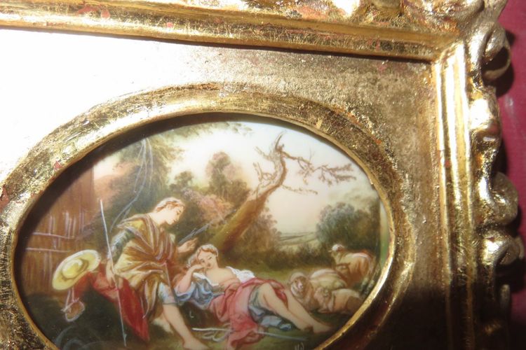 Scena romantica, miniatura del XIX secolo.