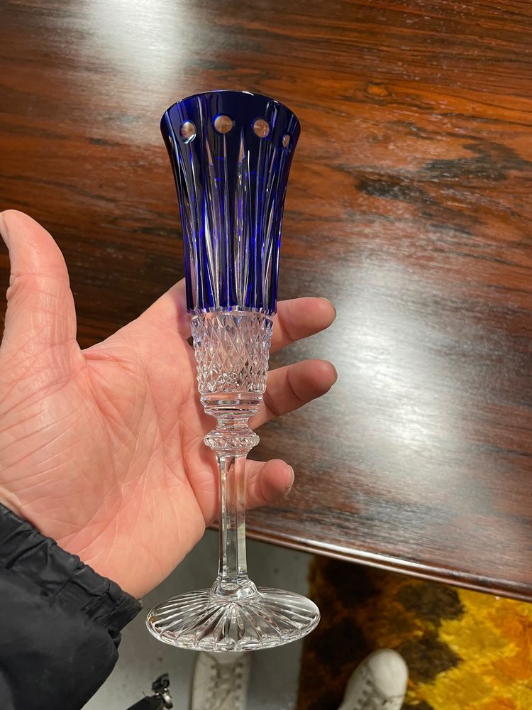 6 SAINT LOUIS CRYSTAL CHAMPAGNE FLUTES MODEL TOMMY H: 20.5