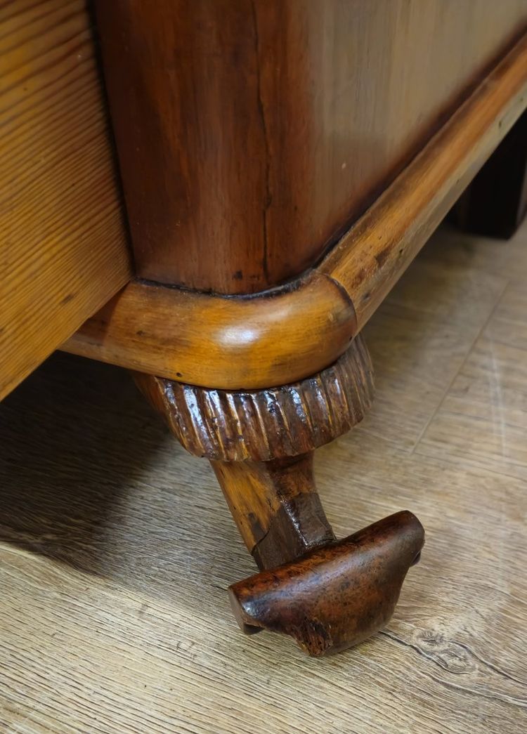 Sekretär / scriban Epoche Bieidermeier aus geflammtem Mahagoni - 19. Jahrhundert