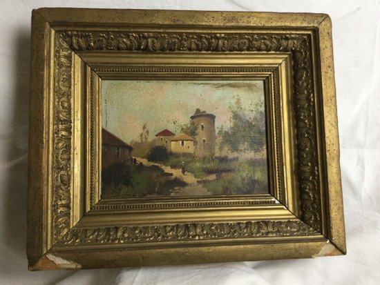 Eugène Galien-Laloue "Veduta di una casa padronale