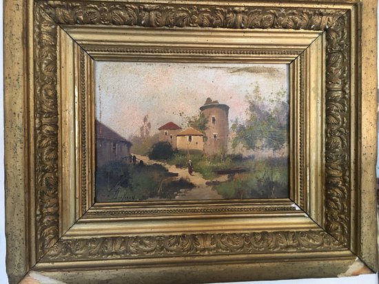 Eugène Galien-Laloue "Veduta di una casa padronale