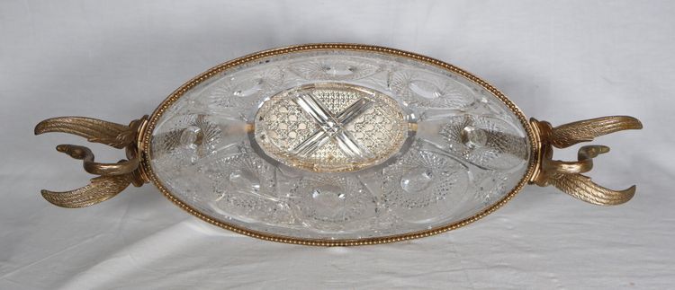 Benito Cut Crystal And Gilded Metal Bowl late 20th century