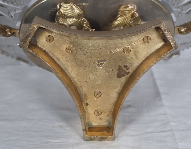 Benito Cut Crystal And Gilded Metal Bowl late 20th century