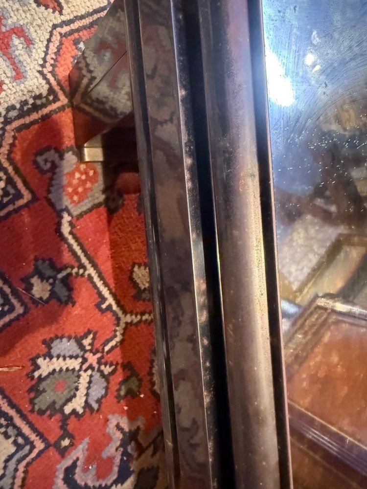 PAAR SOFASPITZEN AUS SCHWARZEM METALL AUS DEN 1970ER JAHREN