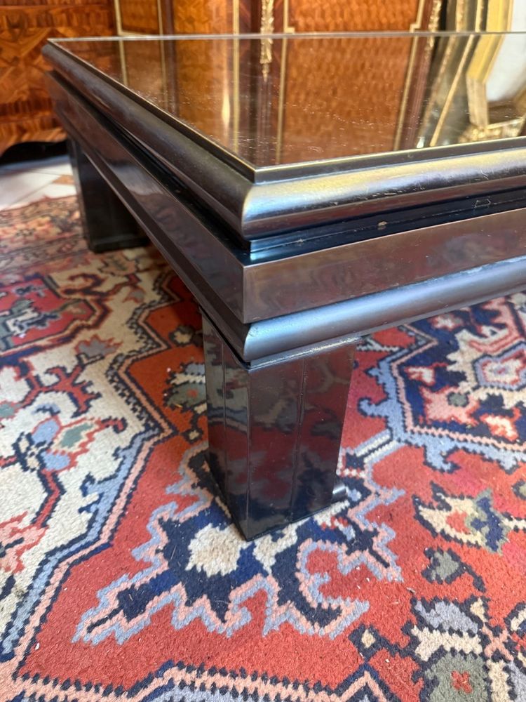 1970S BLACK METAL COFFEE TABLE