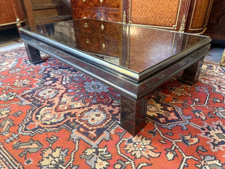 1970S BLACK METAL COFFEE TABLE