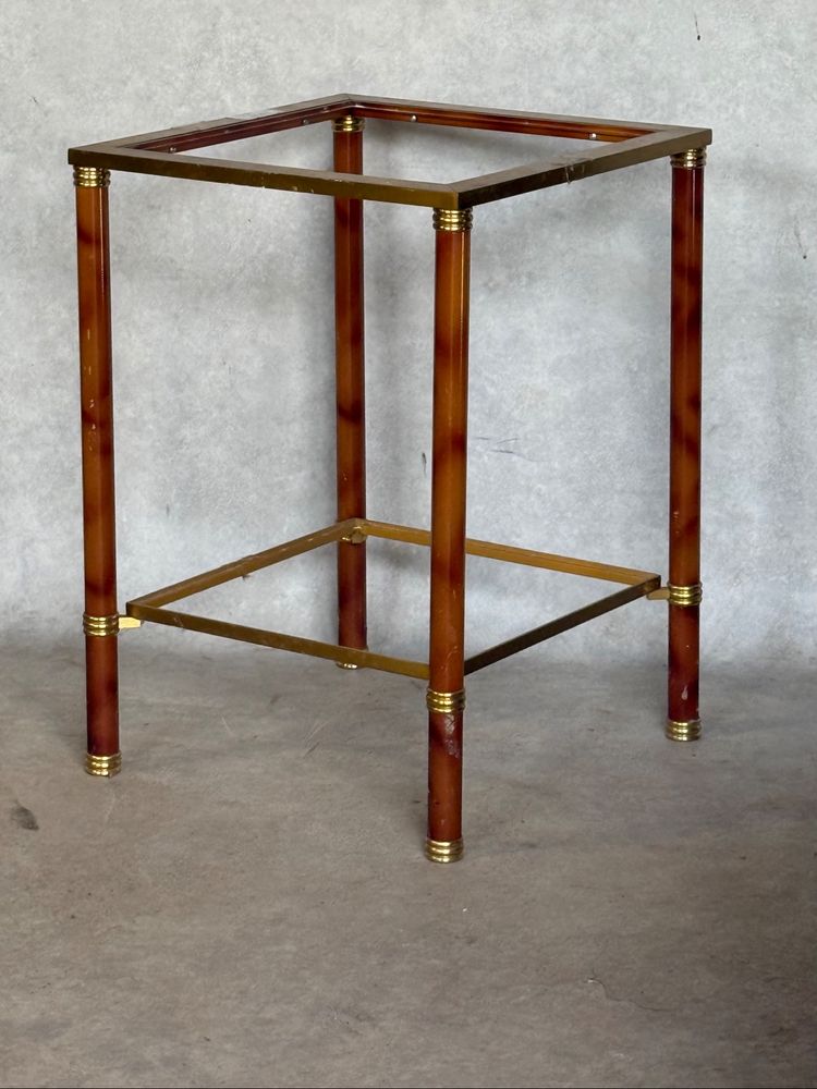 Sellette laiton et verre