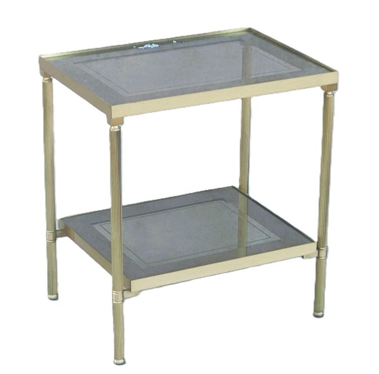 Tavolino in ottone e vetro