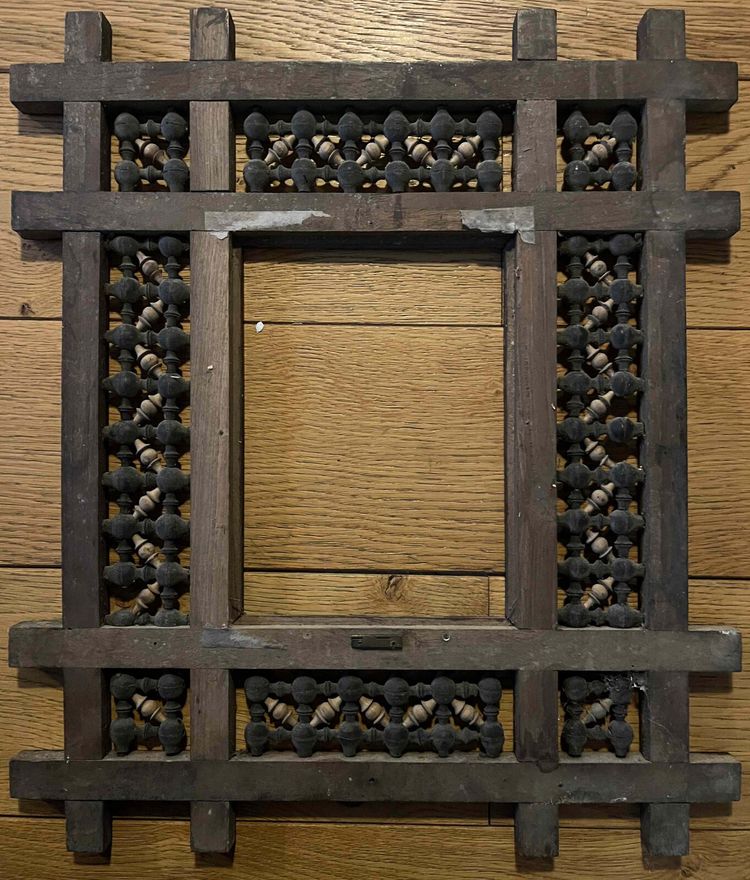Pendant of orientalist frames (end of XIX°) moucharabieh with inlays