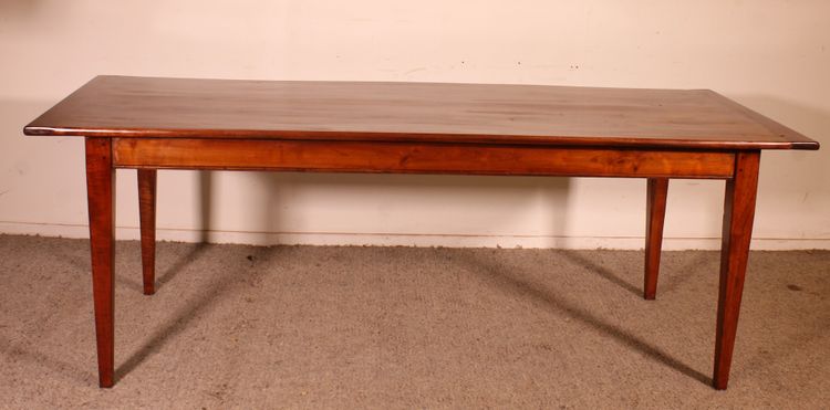 Tavolo da refettorio del XIX secolo in ciliegio largo 92 cm