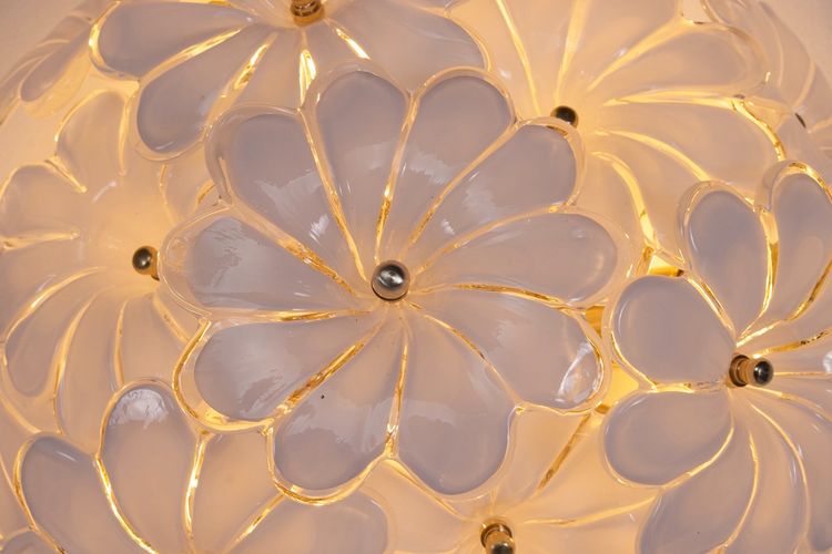 Floral ceiling light in Murano glass