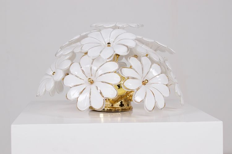 Floral ceiling light in Murano glass