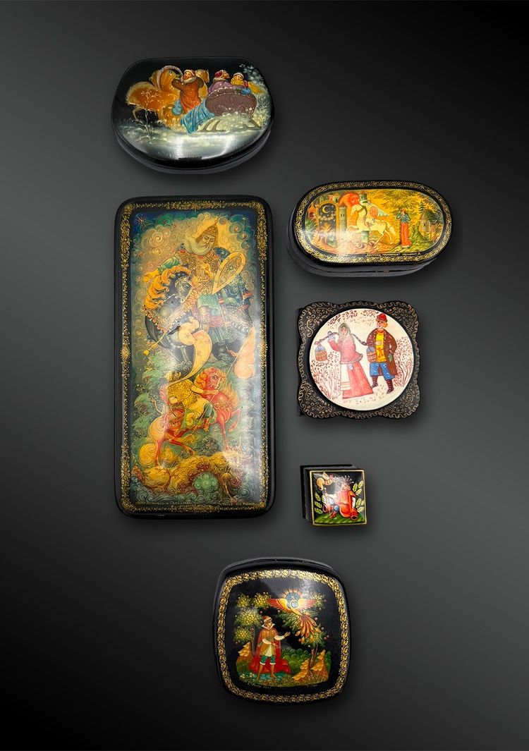 Set of nine BOXES - Russia - 20th century