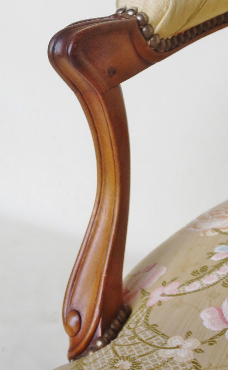 Pair of Louis XV style armchairs.