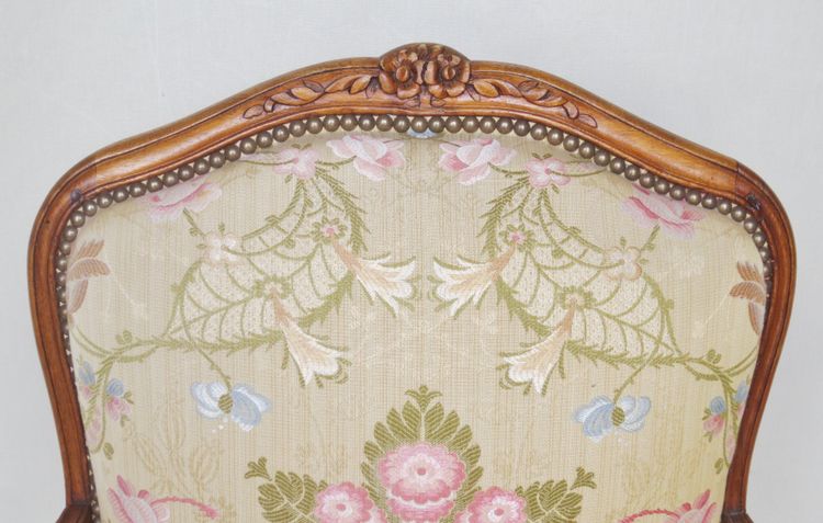 Pair of Louis XV style armchairs.