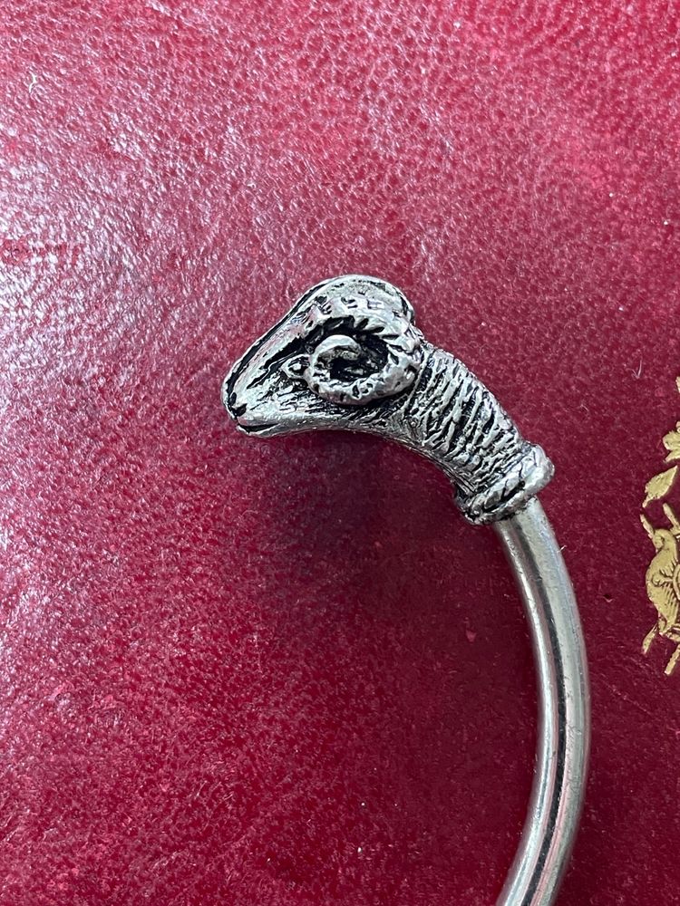 Bracelet tête de béliers argent 