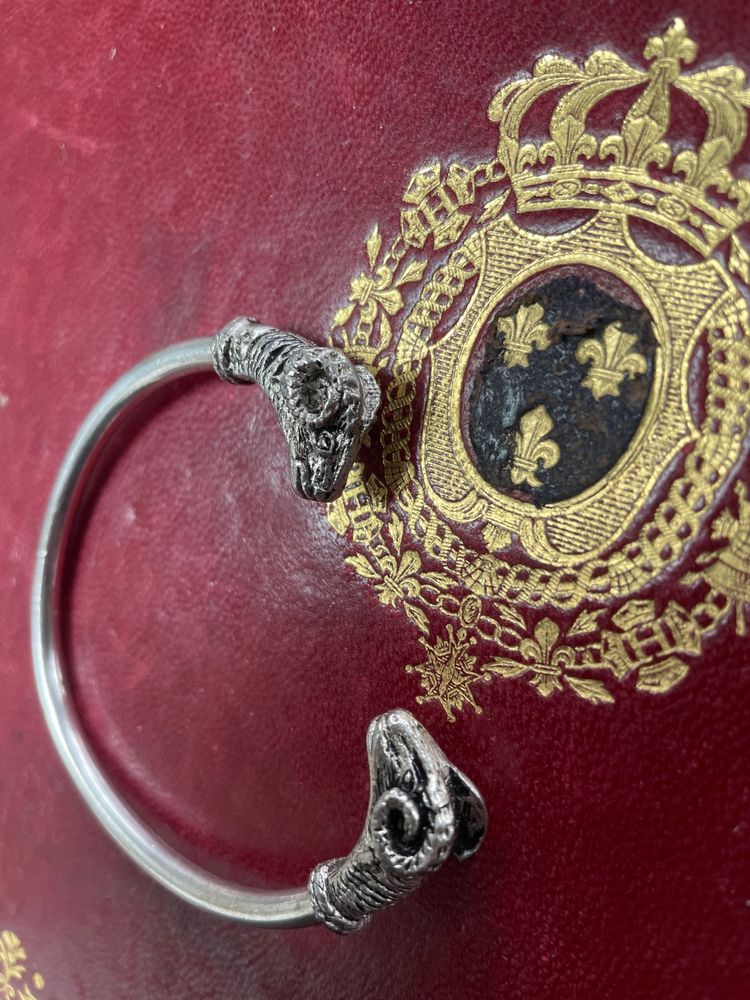 Bracelet tête de béliers argent 
