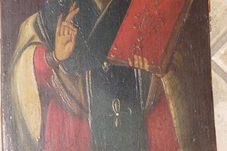 St Nicolas, Icône Grecque époque Début 19ème.