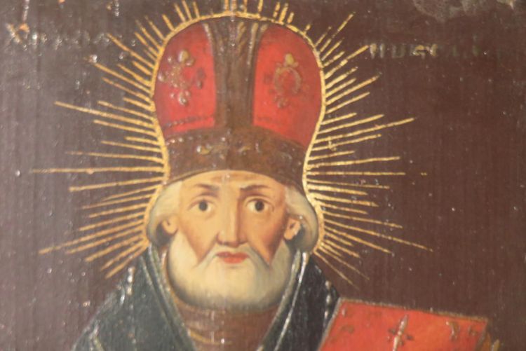 St Nicolas, Icône Grecque époque Début 19ème.