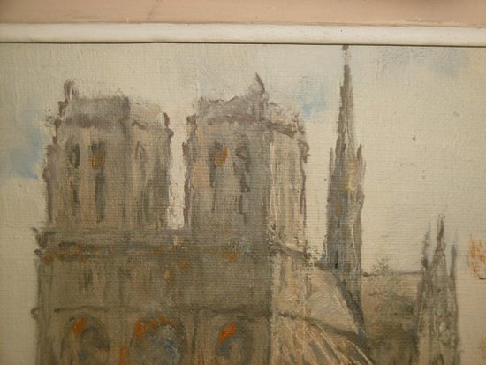 Olio su tela "Notre Dame