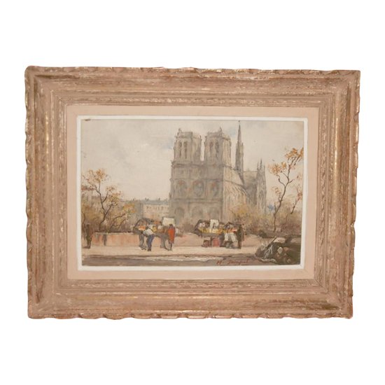 Olio su tela "Notre Dame