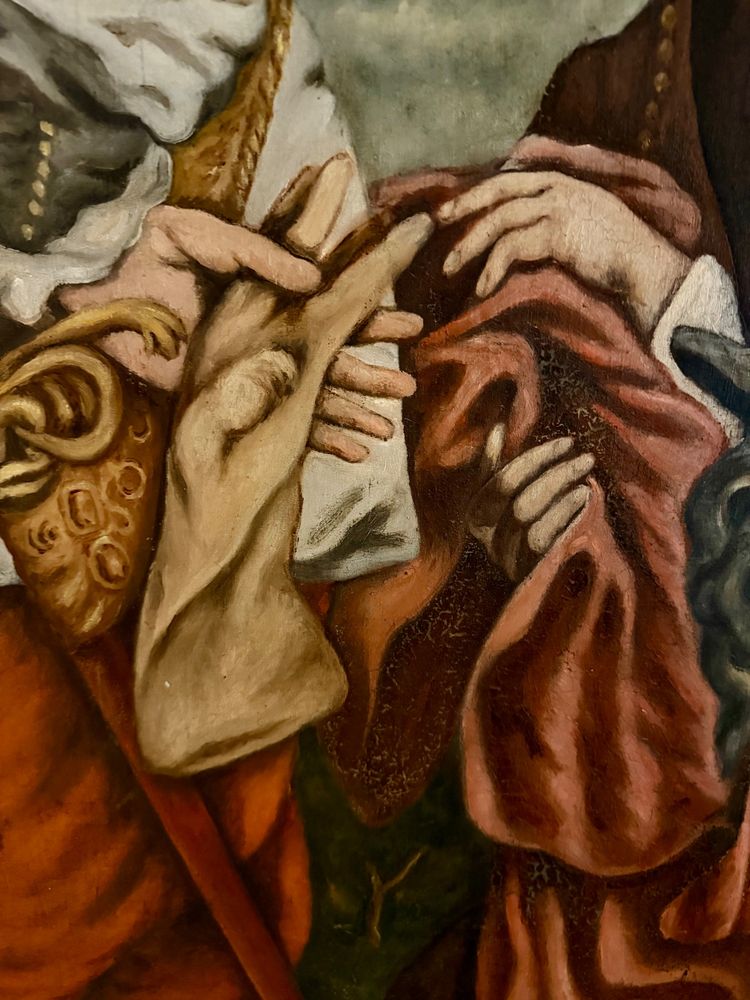 Grande dipinto del XIX secolo – Carlo I d’Inghilterra da Van Dyck – Olio su tela – 200 cm