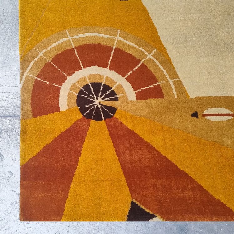 1950s Constructivist Mechanical Futuristic Rug/Tapestry. Made in France