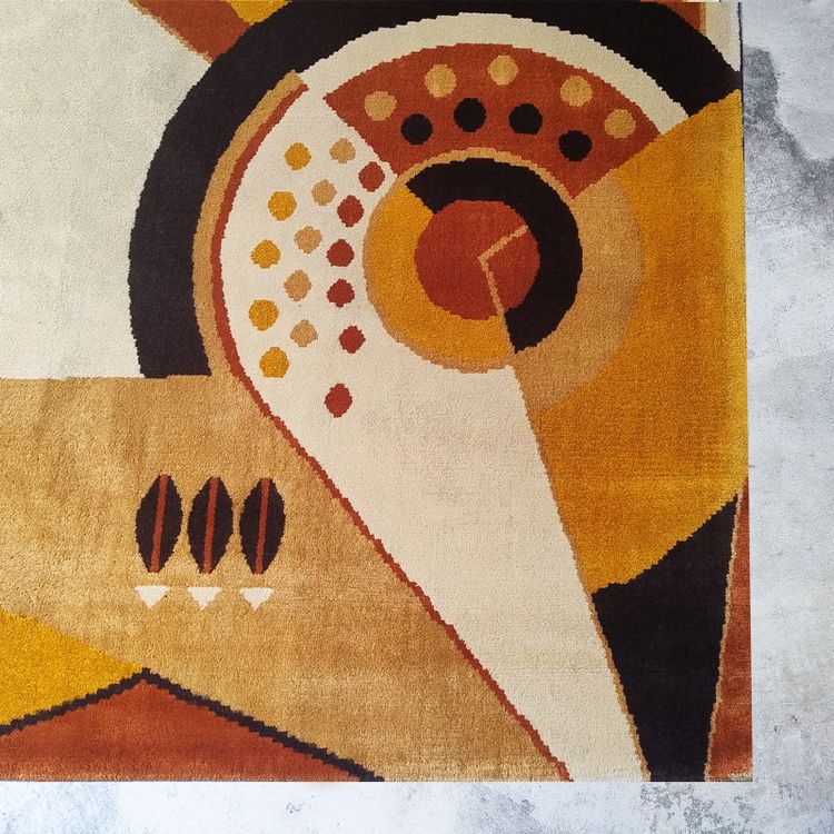 1950s Constructivist Mechanical Futuristic Rug/Tapestry. Made in France