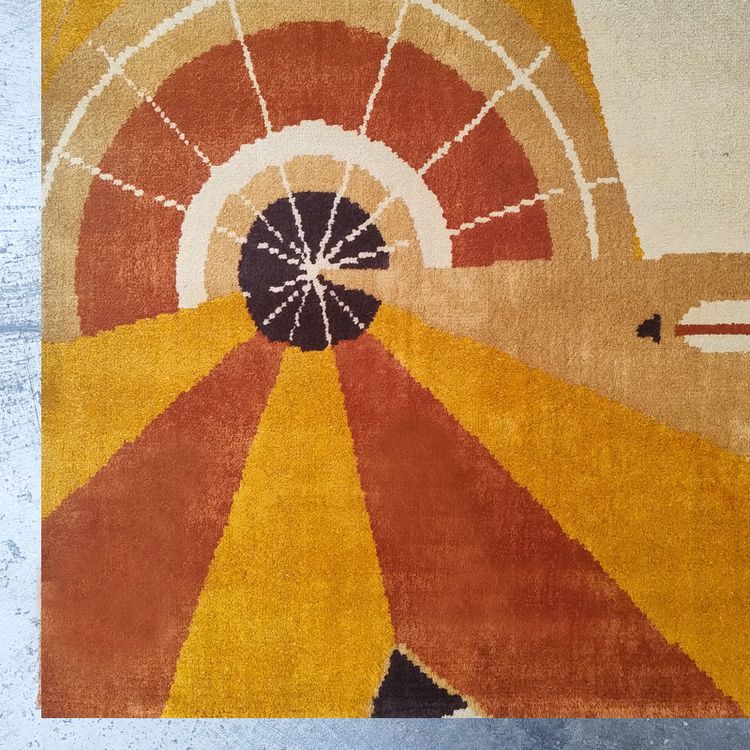 1950s Constructivist Mechanical Futuristic Rug/Tapestry. Made in France