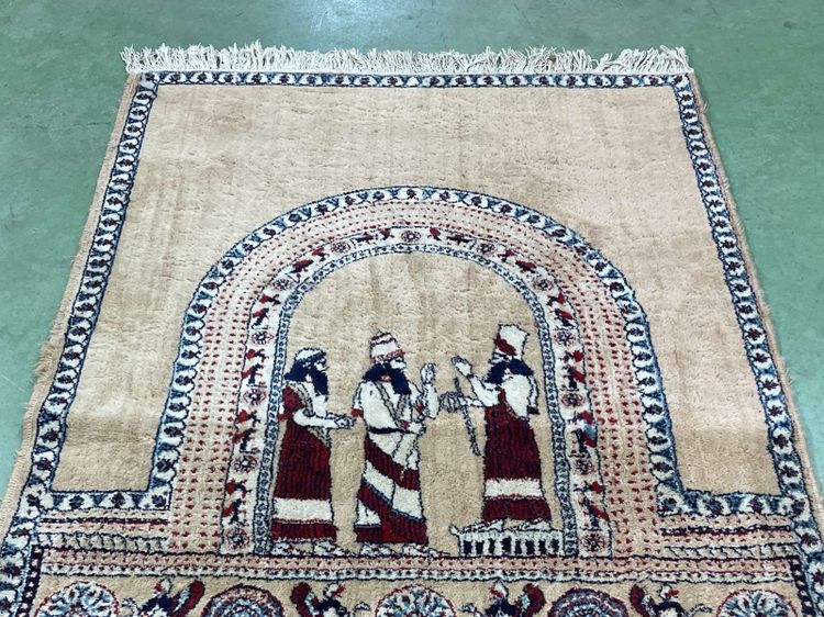 Handgeknüpfter irakischer Wollteppich – 1,80 m x 1 m