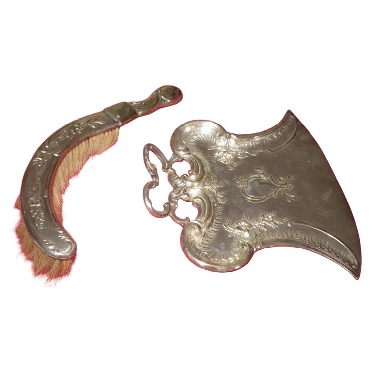 Crumb collector, late 19th century, in silvered... | Antikeo
