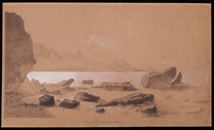 Théodore CARUELLE D'ALIGNY, Bonneveine Beach near Marseille