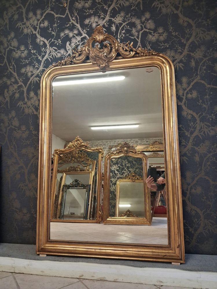 Miroir Louis Philippe à fronton 154 x 98
