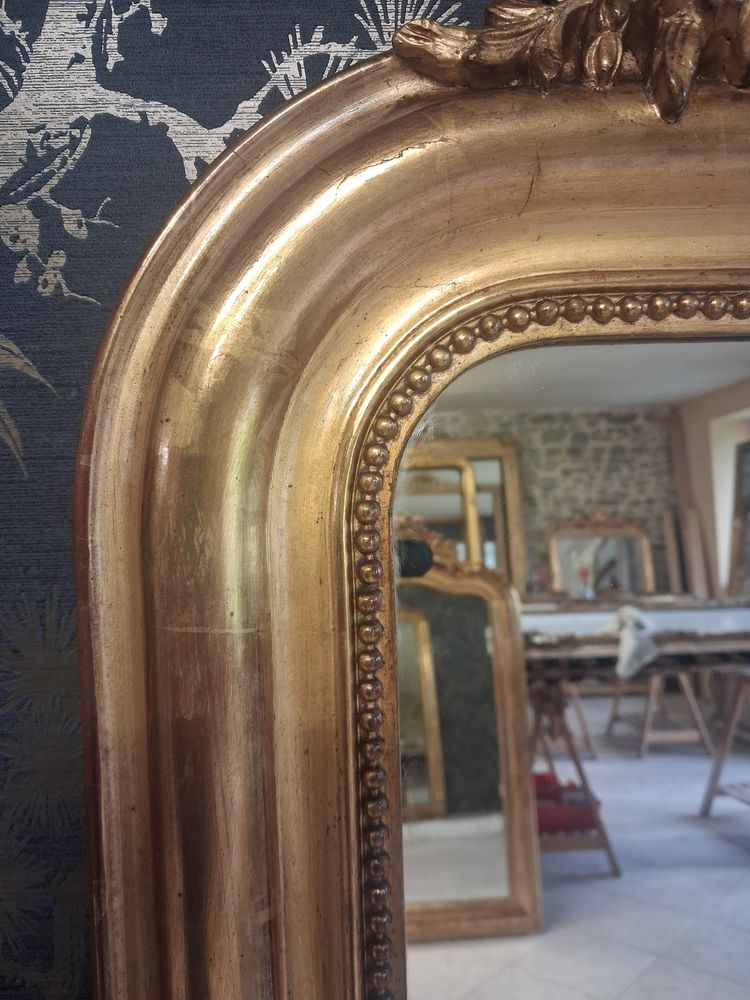 Miroir Louis Philippe à fronton 154 x 98