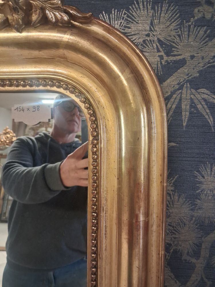 Miroir Louis Philippe à fronton 154 x 98
