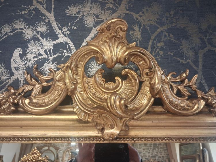Miroir Louis Philippe à fronton 154 x 98