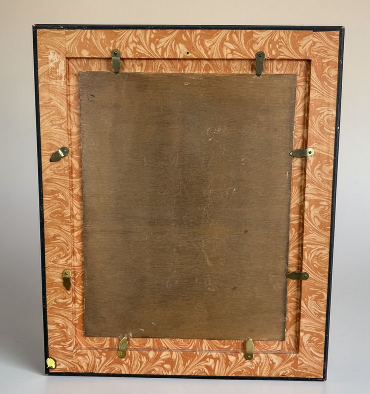 TABLEAU / HUILE SUR PANNEAU EN BOIS ENCADRÉE REPRÉSENTANT UNE NATURE MORTE