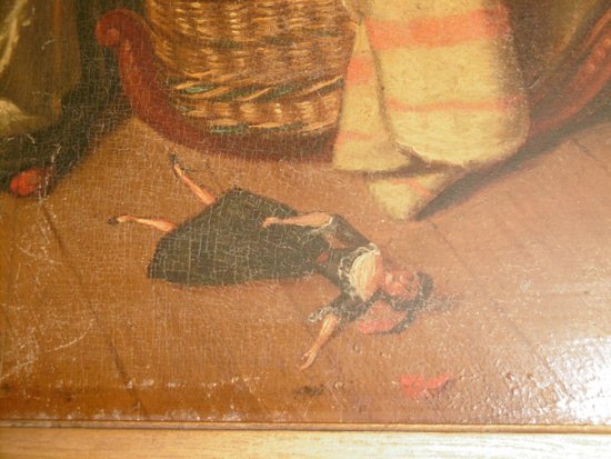Olio su tavola Nel gusto di Greuze