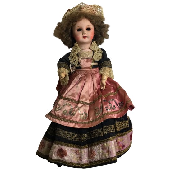 Antique doll in Breton costume