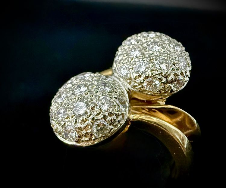 Bague Toi et Moi ornée de 1,50 carats de brillants