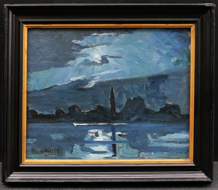 Marcel Sahut, Nocturnal Expressionist Landscape