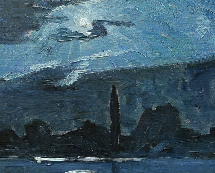 Marcel Sahut, Nocturnal Expressionist Landscape