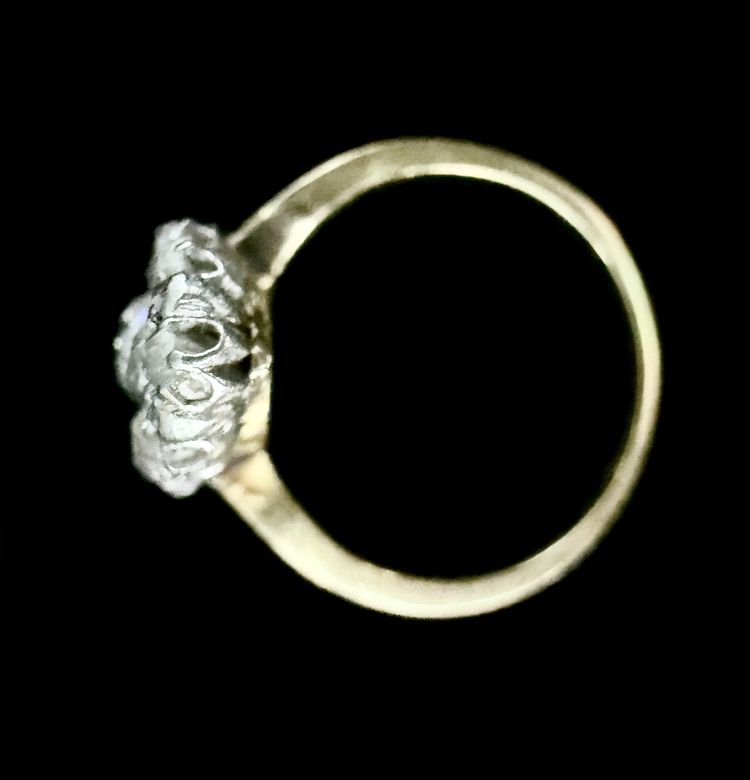 Bague or jaune sertie de 1,82 carats de diamants